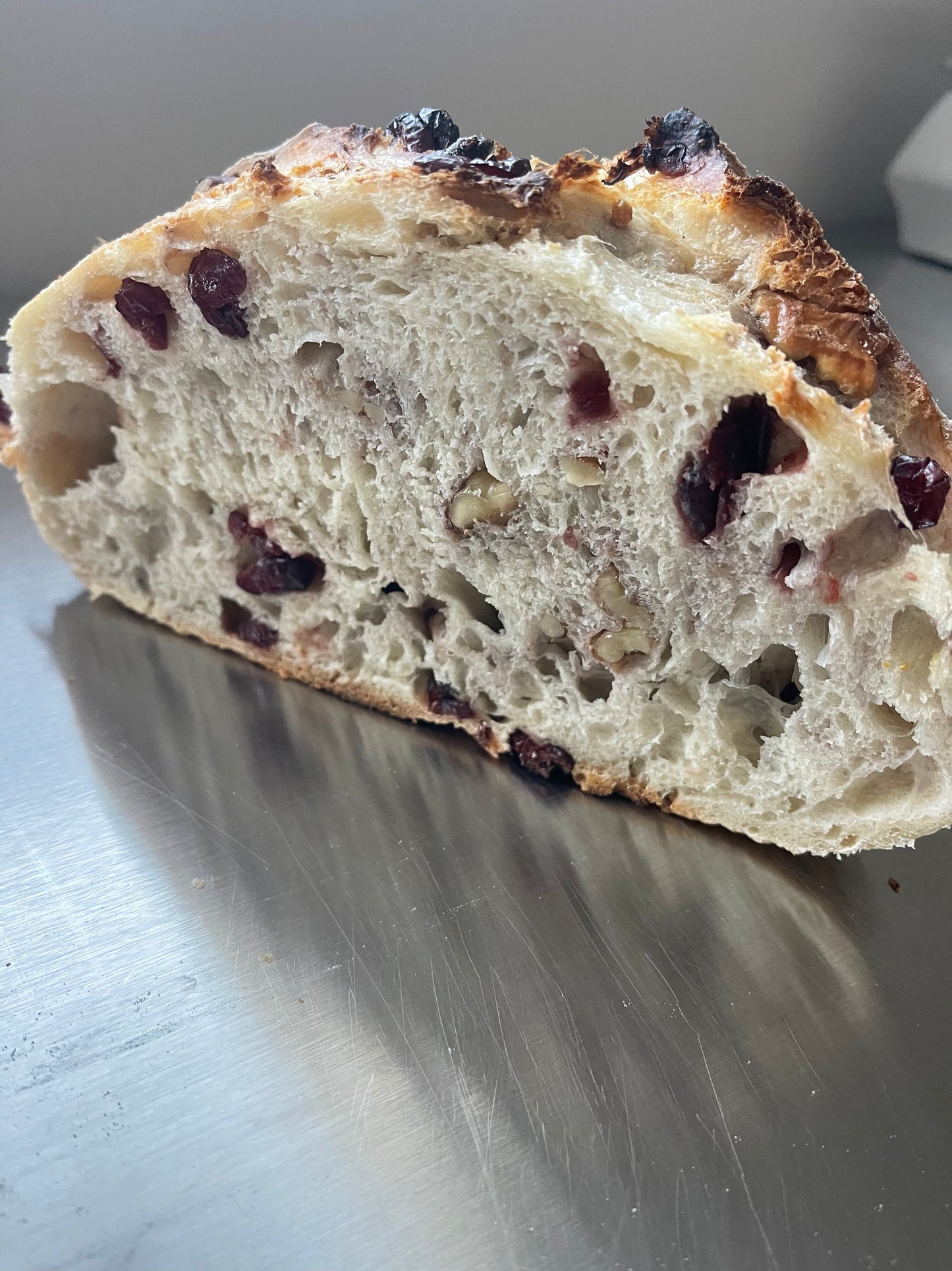 Walnut and Cranberry Sourdough