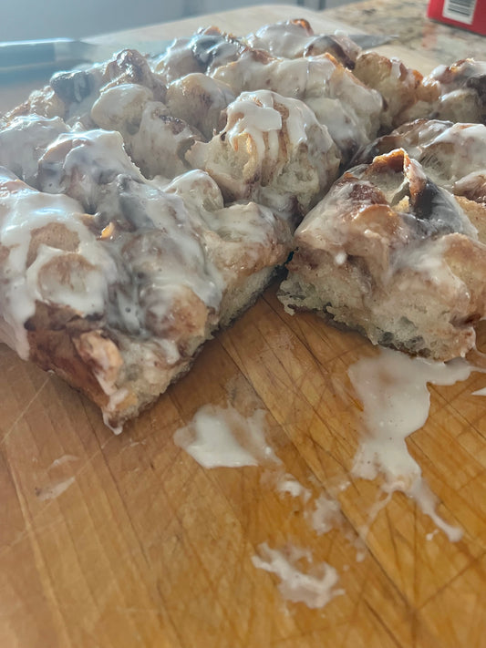 Cinnamon Roll Focaccia Bread  (8x8)