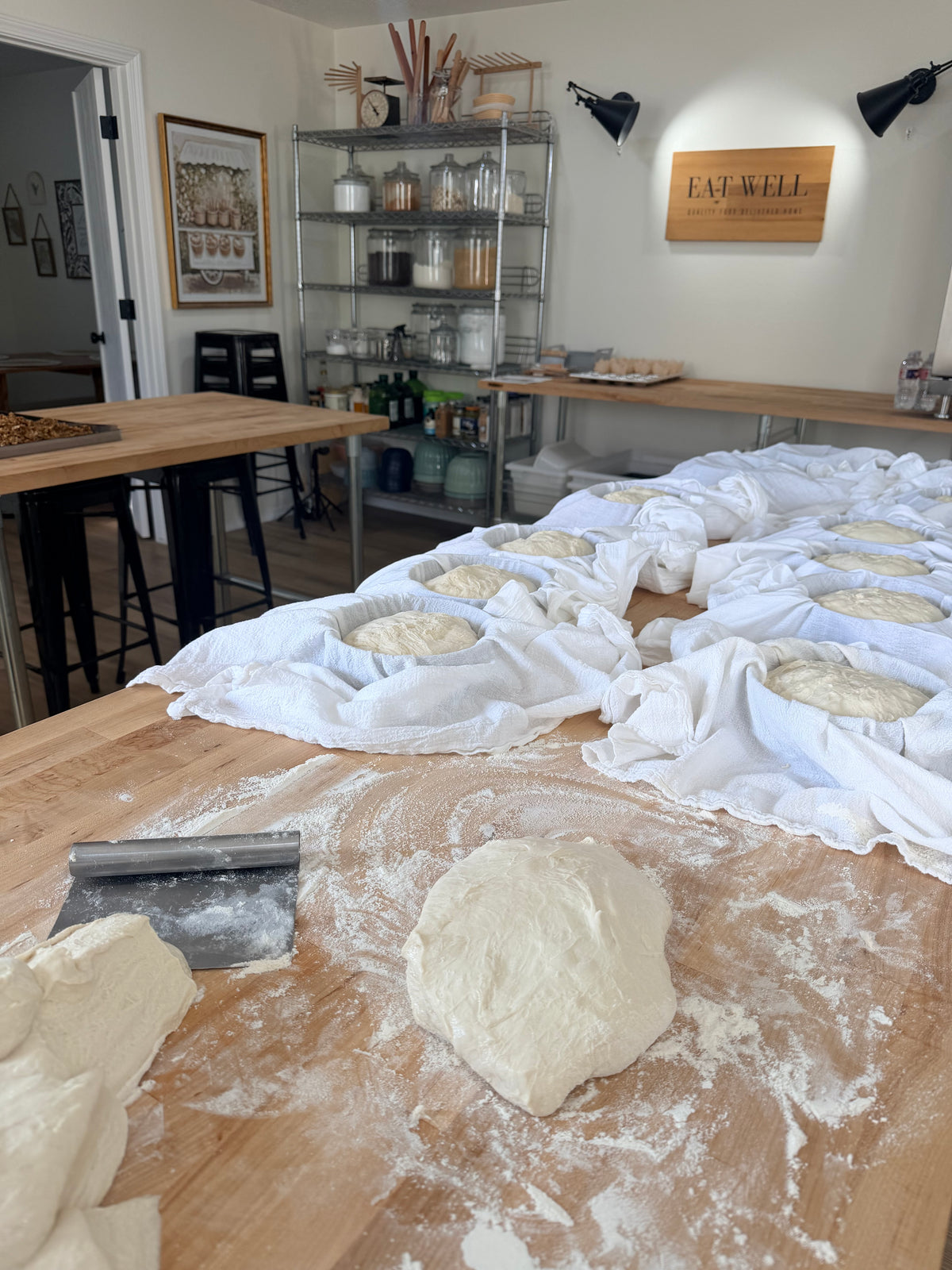 Ingredients and baking tools in an Albuquerque kitchen