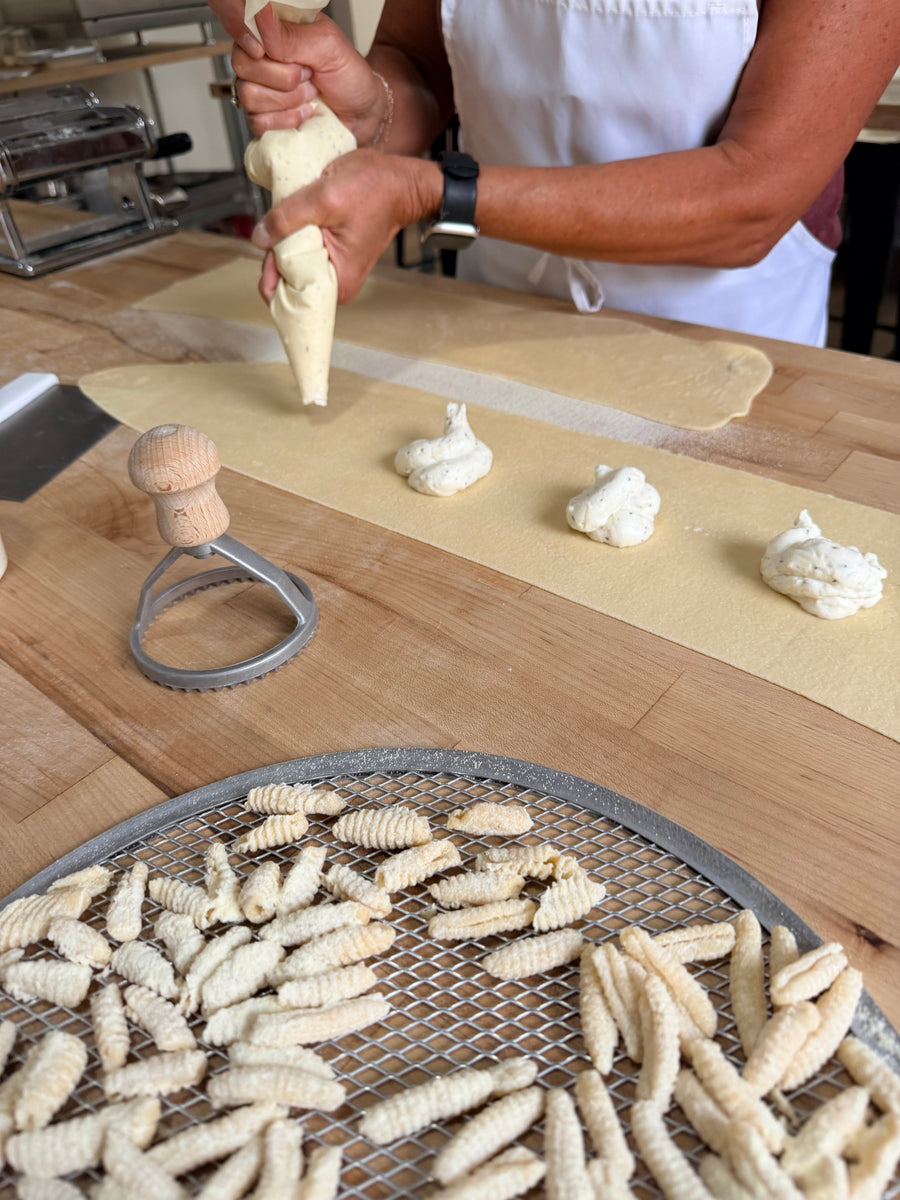 During this hands-on pasta cooking class, you will work directly with the dough, learn how properly hydrated pasta should feel, practice multiple shapes, and understand how fresh pasta changes from mixing and resting to rolling, cooking, and serving.