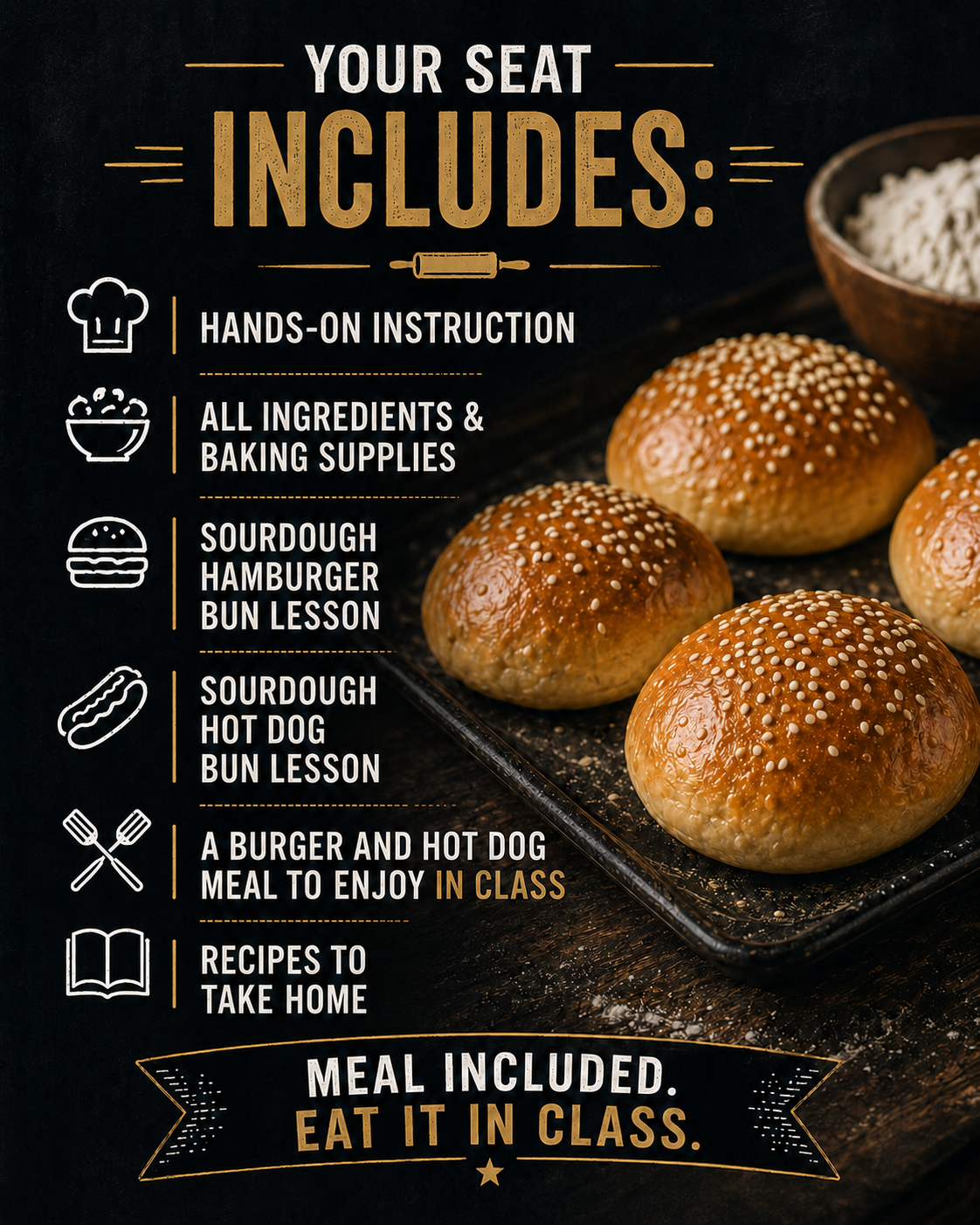 Father’s Day Burger & Hot Dog Bun Class | June 21, 2-5 PM | Albuquerque