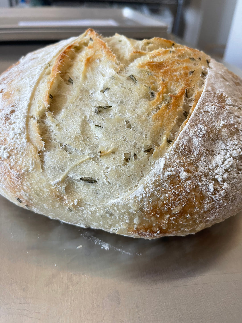 Rosemary Olive Oil Sourdough Loaf from Eat Well ABQ bakery in Albuquerque