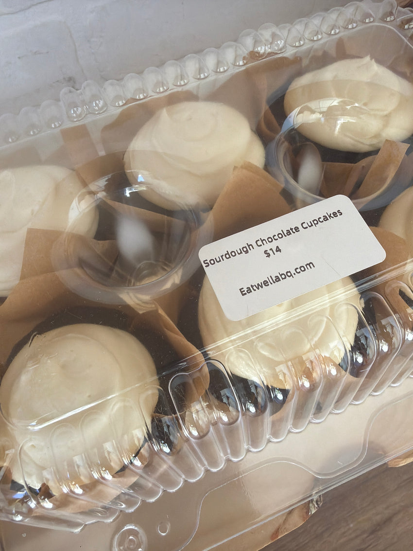 Sourdough Chocolate Cupcakes from Eat Well ABQ bakery in Albuquerque