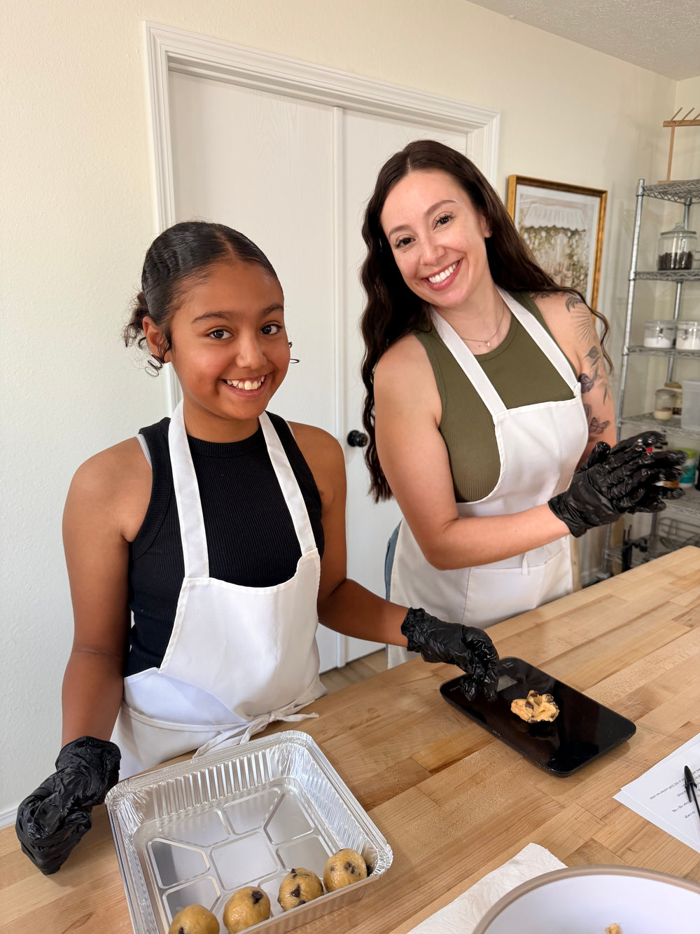 Guests gathered for an intimate private cooking or baking experience at Eat Well ABQ