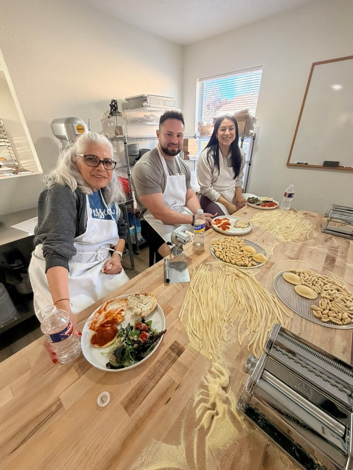 Sit-down pasta meal at Eat Well ABQ