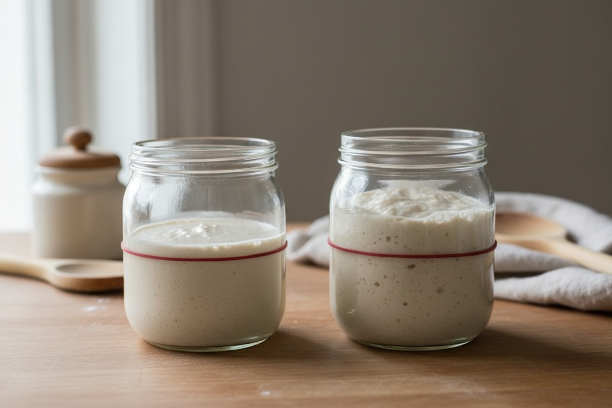 Healthy active sourdough starter and starter troubleshooting with Eat Well ABQ
